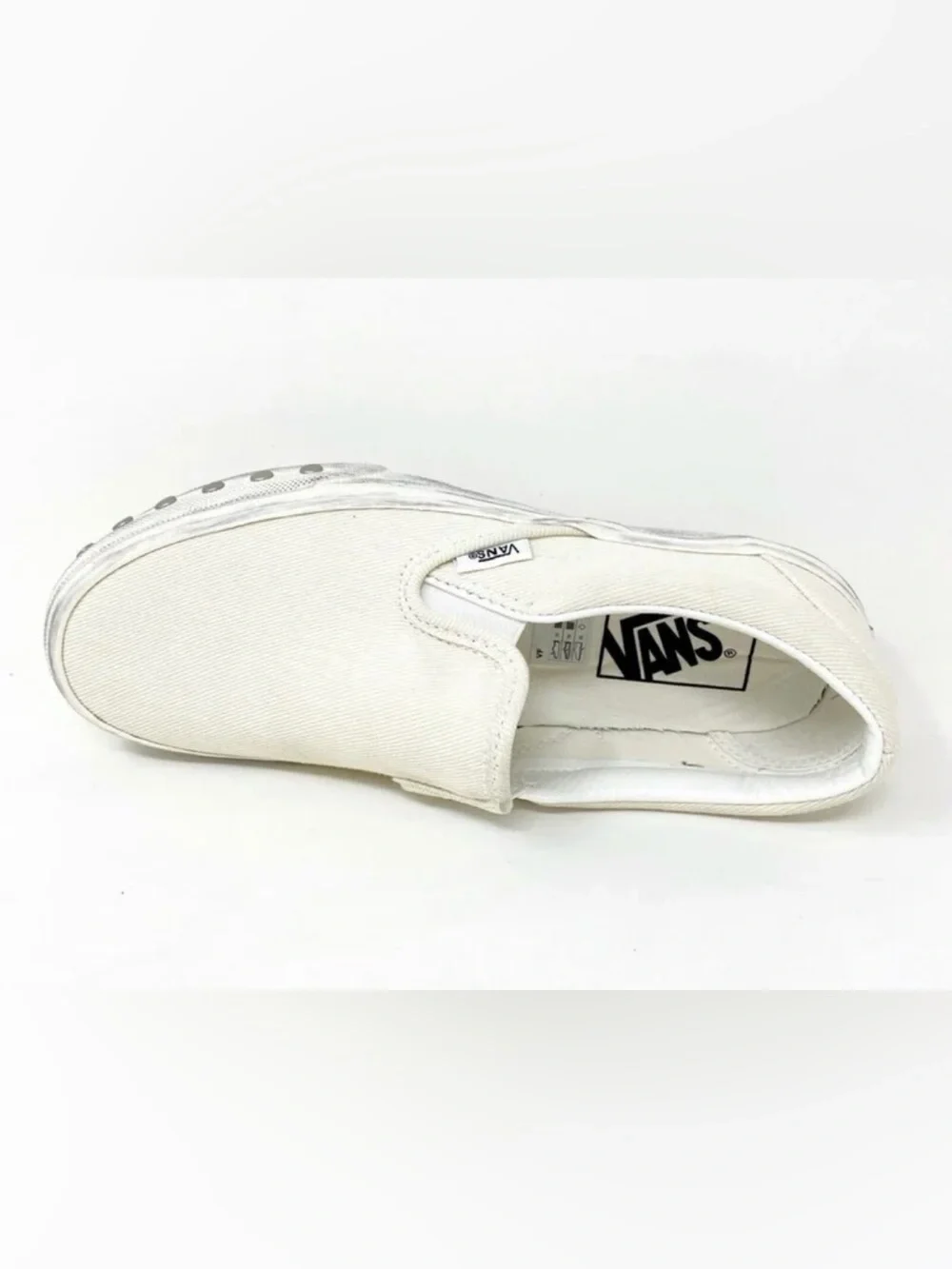 new • vans overwashed studded slip-on sneakers